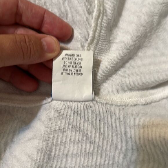 Dotti M White Terrycloth Textured Full Zip Hooded Robe Swim Coverup - Picture 12 of 14